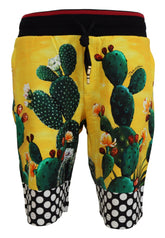 Dolce & Gabbana Multicolor Cactus Print Cotton Sweat Shorts -   -  Dolce & Gabbana.